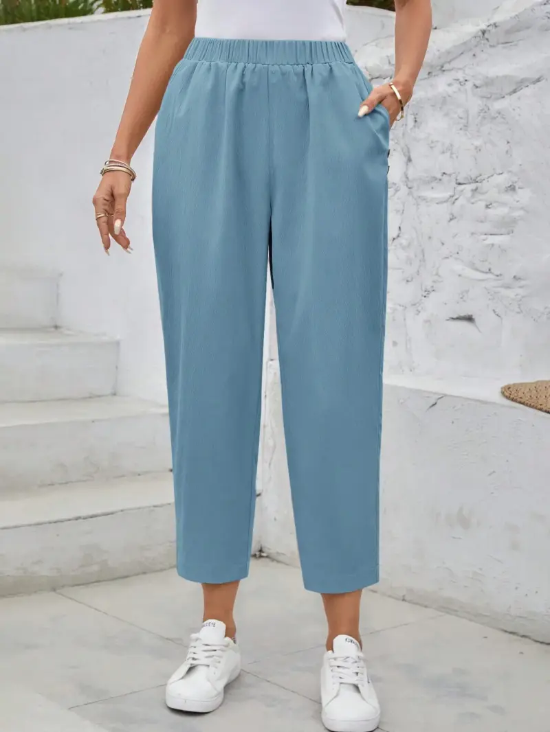 Women Casual Solid Color  Trousers