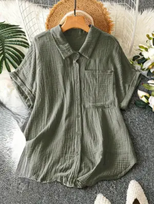 Lovshy Solid Color Shirt