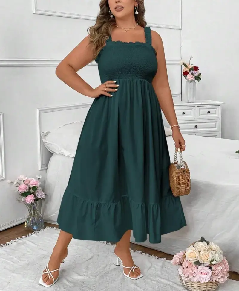 Lovshy Women Casual Solid Color Cami Dress - Image 6