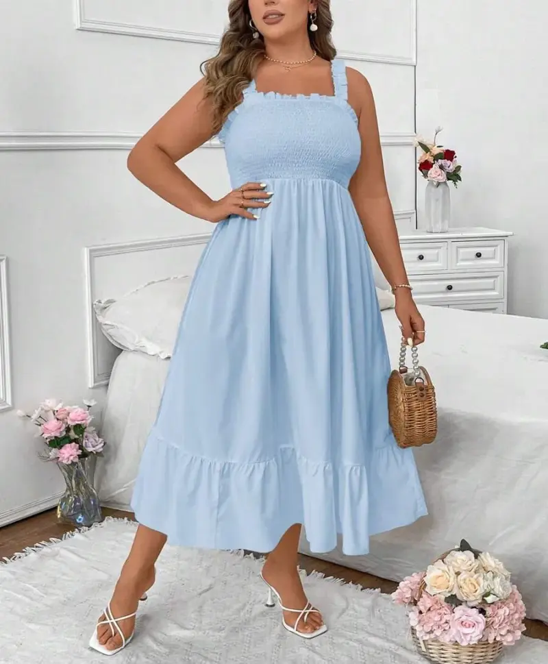 Lovshy Women Casual Solid Color Cami Dress - Image 8