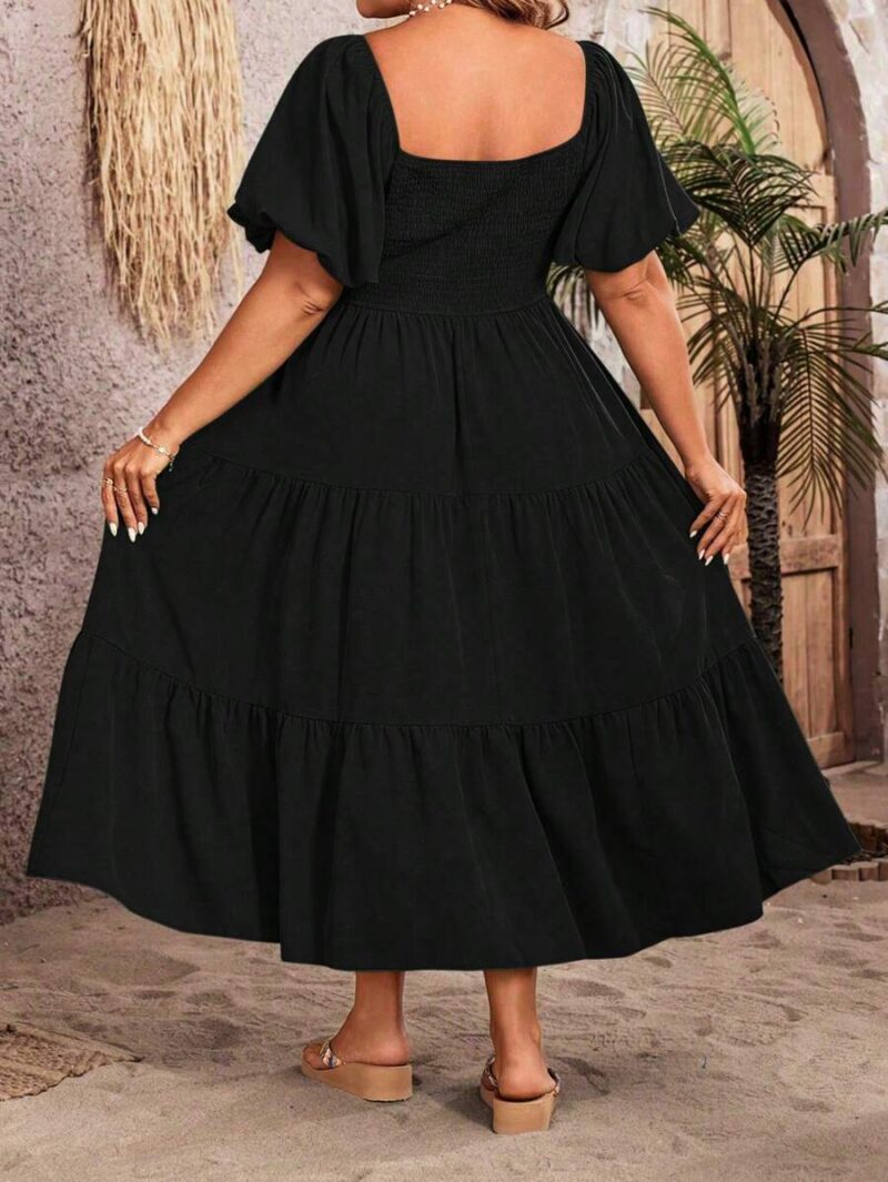 Lovshy Square Neck Ruffle Sleeve Dress - Image 14