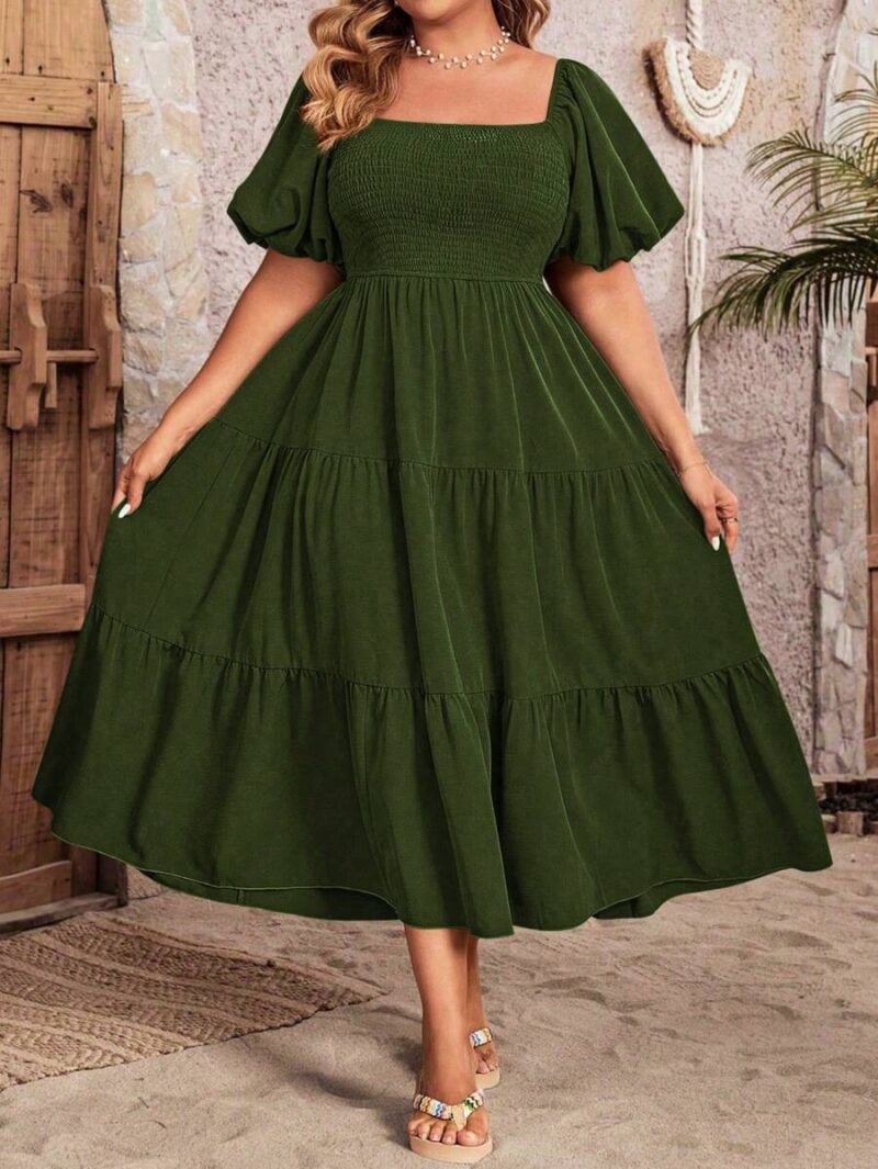 Lovshy Square Neck Ruffle Sleeve Dress - Image 10