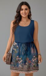 Lovshy Blossom Print One Piece Dress