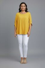 Round Neck Texture Fabric Top yl New