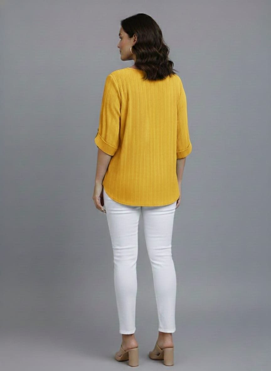 Round Neck Texture Fabric Top yl New - Image 32