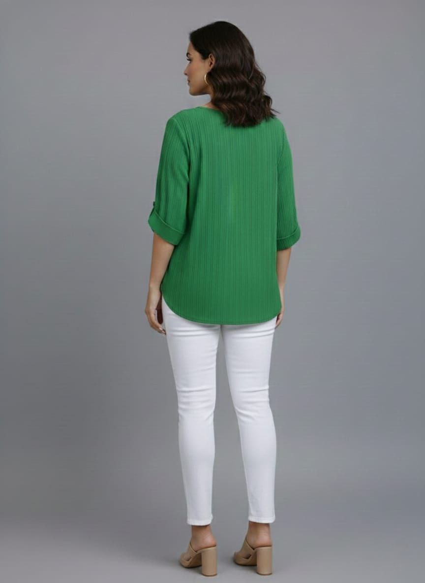 Round Neck Texture Fabric Top yl New - Image 12