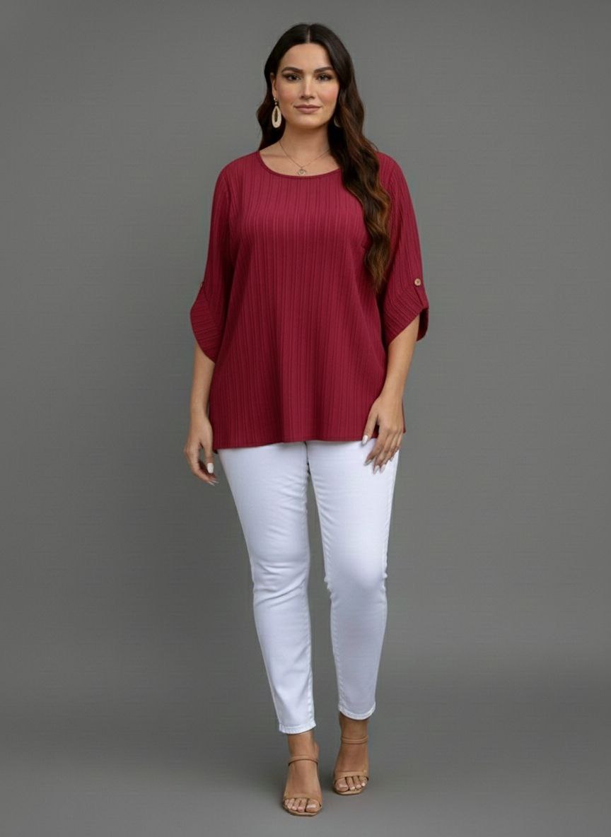 Round Neck Texture Fabric Top yl New - Image 21