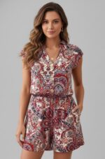 Lovshy Women Multicolor Paisley Printed Dress m3
