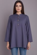 Lovshy Elegant Solid Kurti Type Top For Women