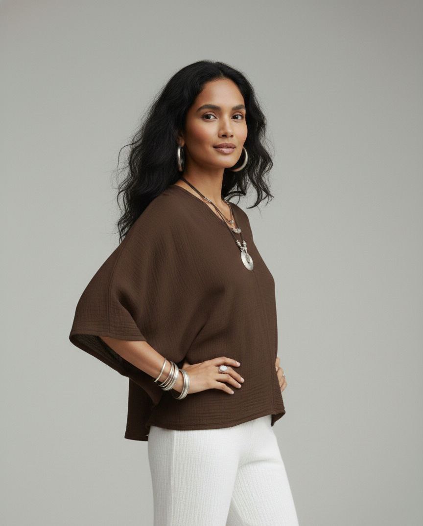 Lovshy Women Fashionable Relaxed Fit Top cf - Image 7