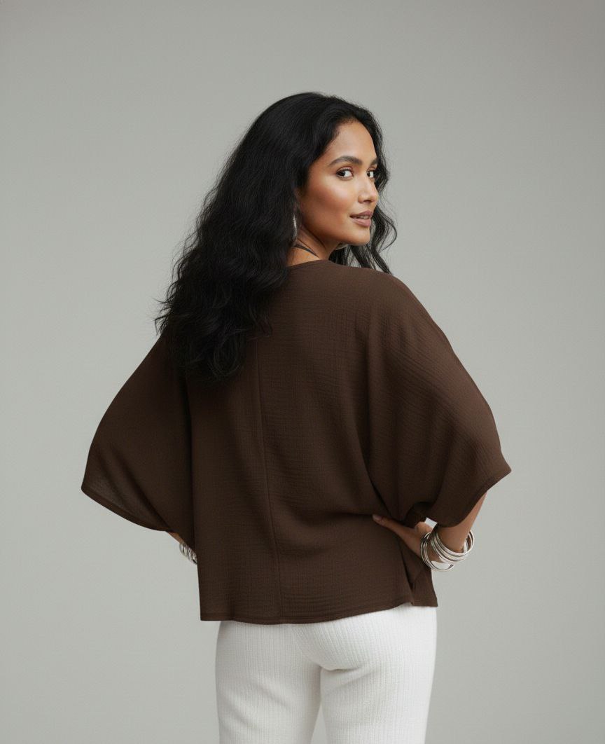 Lovshy Women Fashionable Relaxed Fit Top cf - Image 8