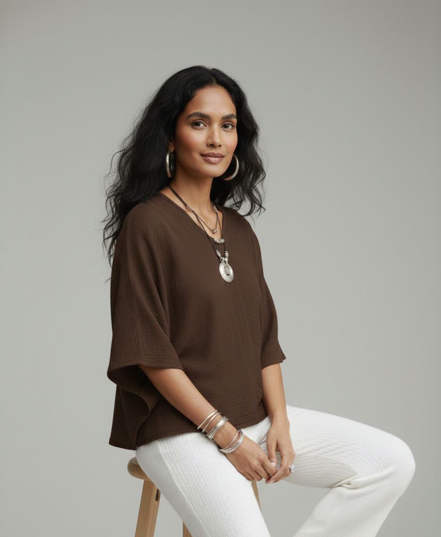 Lovshy Women Fashionable Relaxed Fit Top cf - Image 9