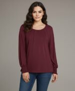 Lovshy Trendy Fashionable Solid Full Sleeve Top mr