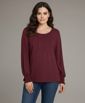Lovshy Trendy Fashionable Solid Full Sleeve Top mr
