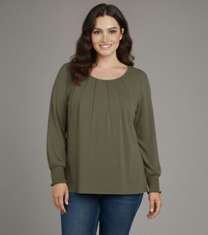 Lovshy Trendy Fashionable Solid Full Sleeve Top ag