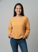 Lovshy Soft Textured Solid Full Sleeve Top yl