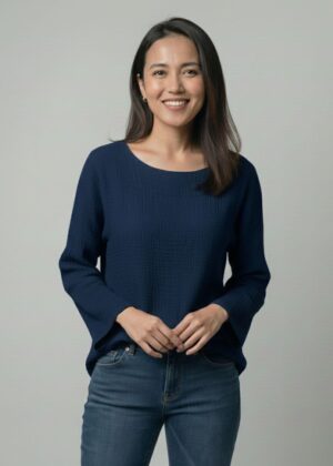 Lovshy Soft Textured Solid Full Sleeve Top nb