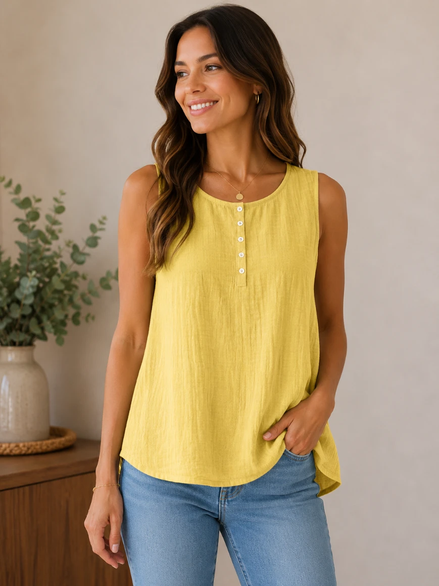 Lovshy Casual Solid Color Top For Summer - Image 5