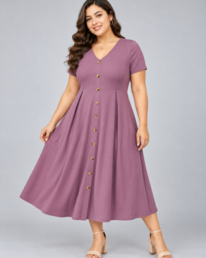 Curvy Front A Line Dress for Women