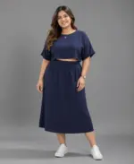 Lovshy Trendy Comfortable Top And Skirt Set nb