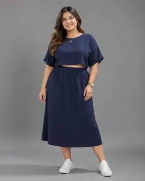 Lovshy Trendy Comfortable Top And Skirt Set nb
