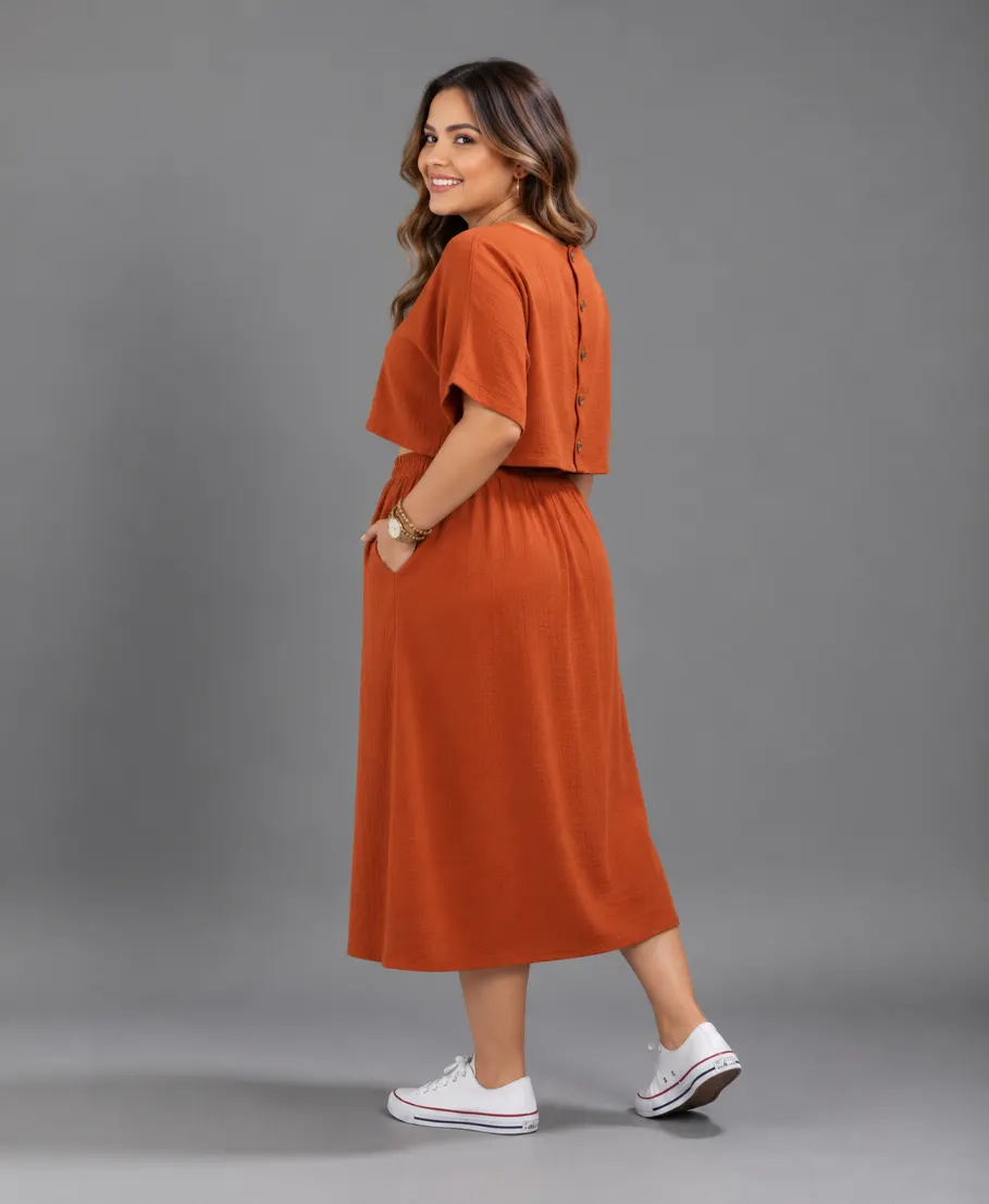 Lovshy Trendy Comfortable Top And Skirt Set nb - Image 9